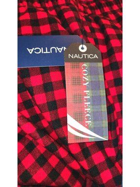 Nautica Super Soft Lightweight Buffalo Check Fleece Sleepwear Lounge Pants*62